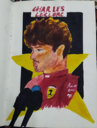 Charles Leclerc fanart, traditional art